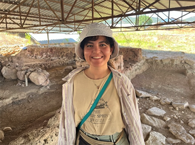Gökçe Öztürk at excavation site.
