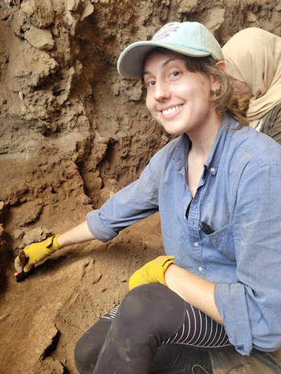 marlena billings smiling at dig site.