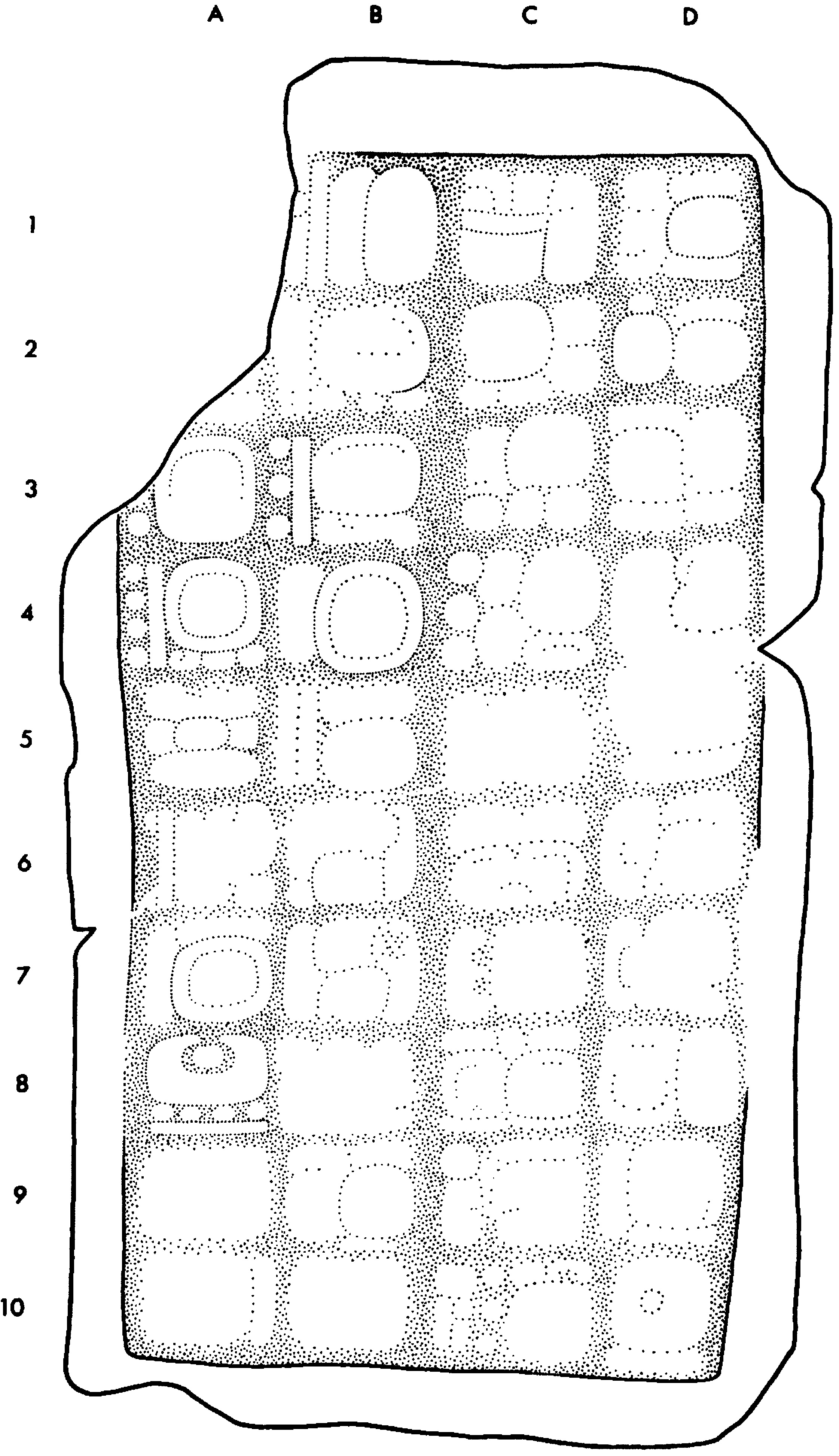 Drawing of Coba, Stela 16, front
