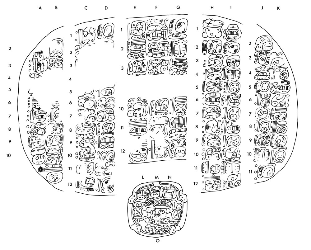 Alternative Drawing of Naranjo, Altar 1, front, 2004.15.6.3.22