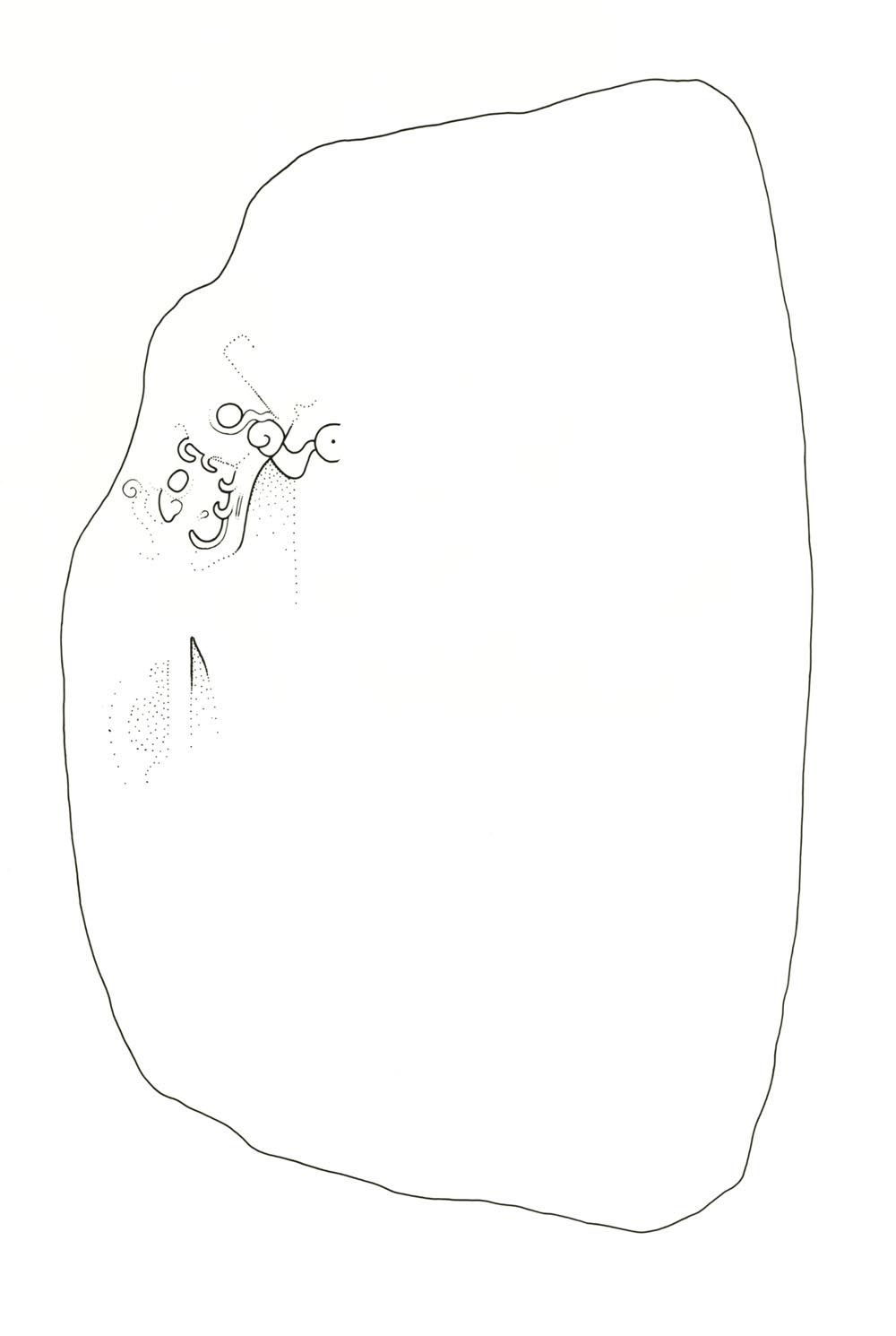 Drawing of Naranjo, Stela 15, front, 2004.15.6.2.26