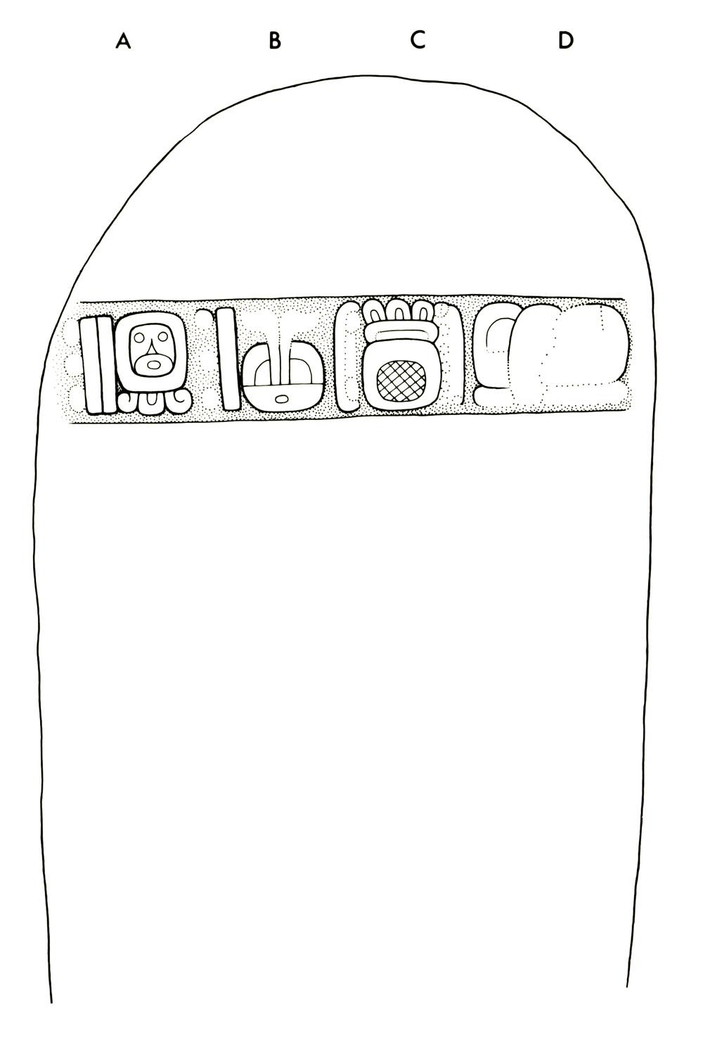 Drawing of Naranjo, Stela 36, front, 2004.15.6.3.18