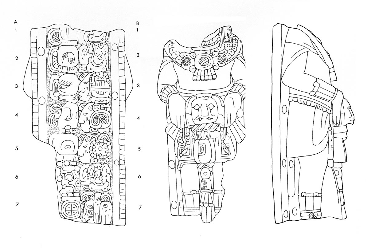 Drawing of Tonina Monument 176