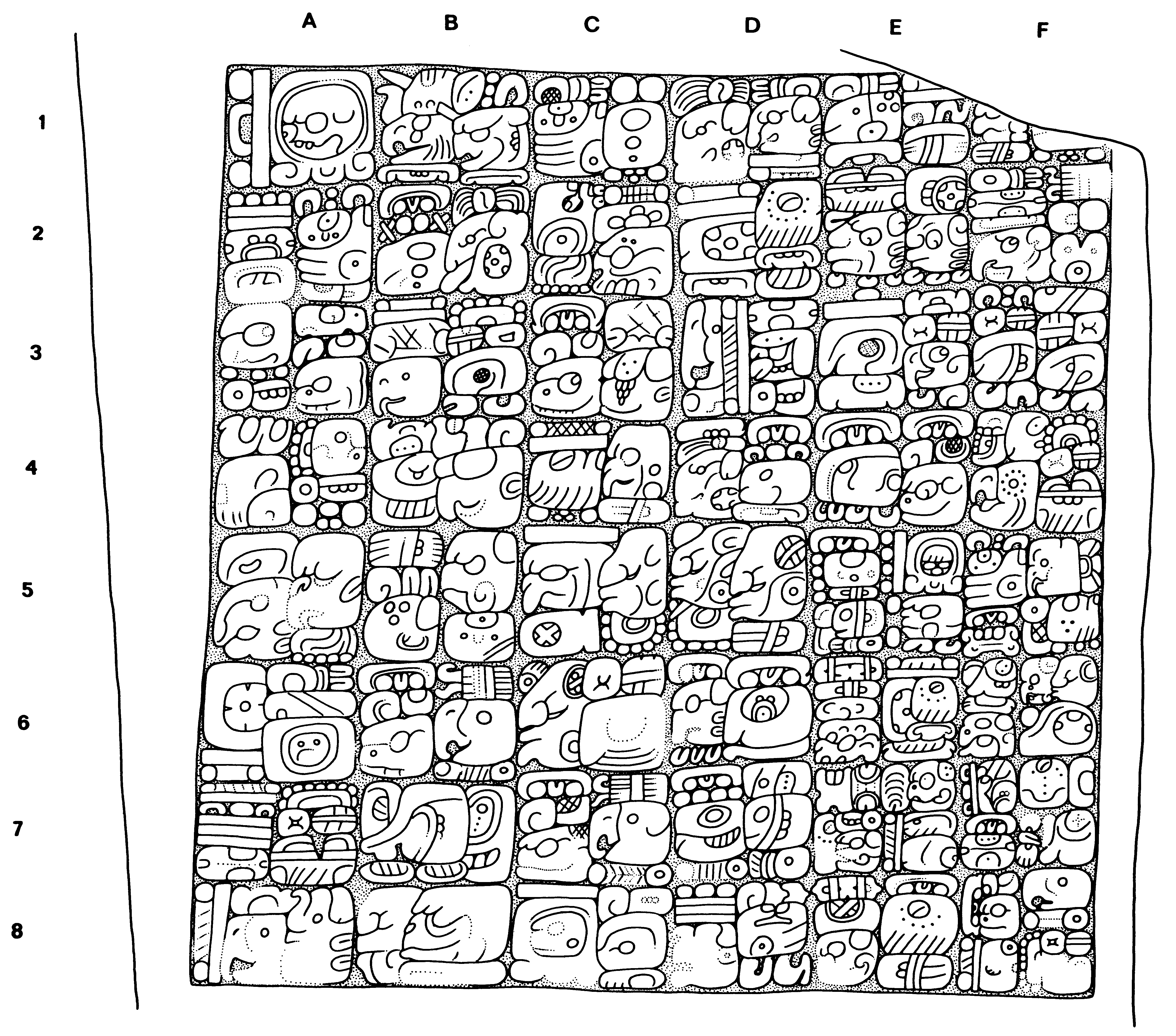 Drawing of Yaxchilan Lintel 10
