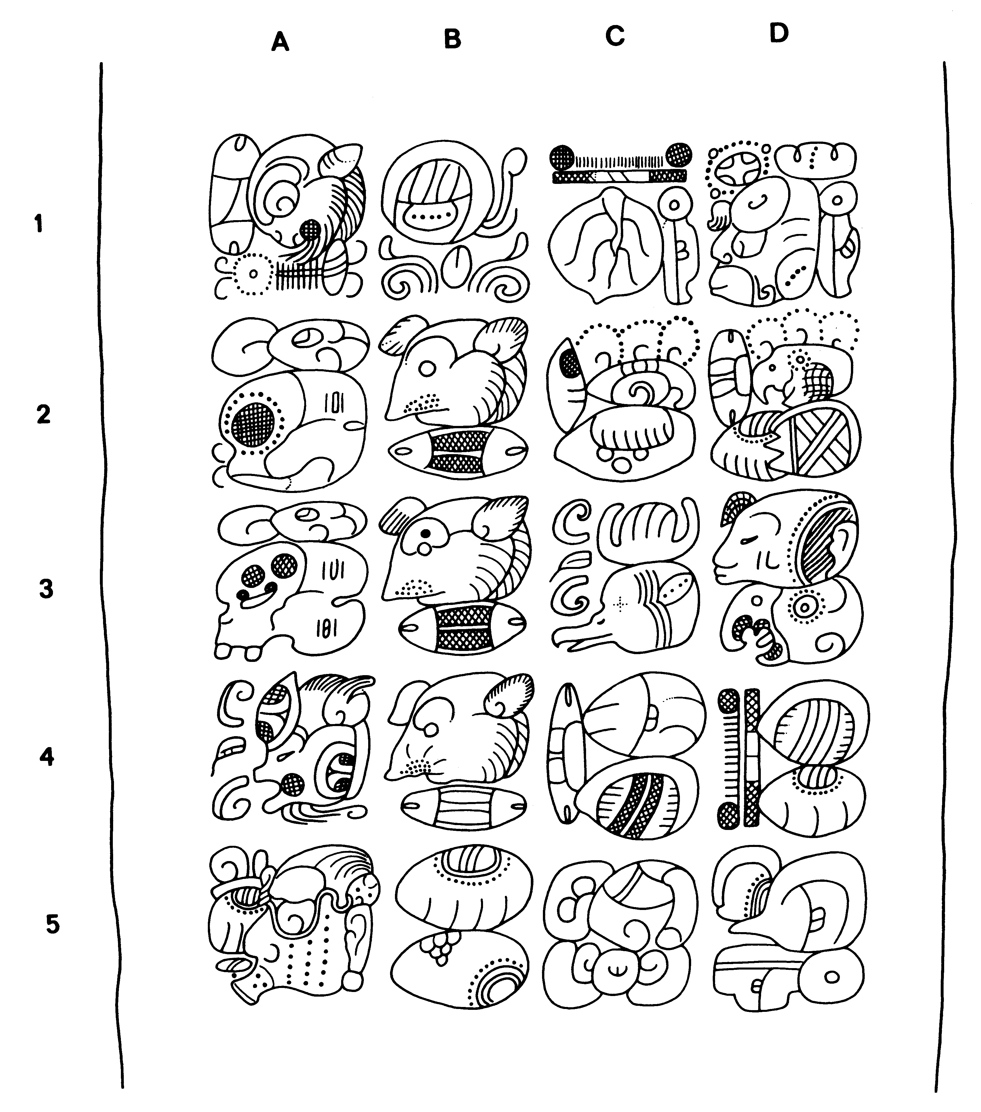 Drawing of Yaxchilan Lintel 18