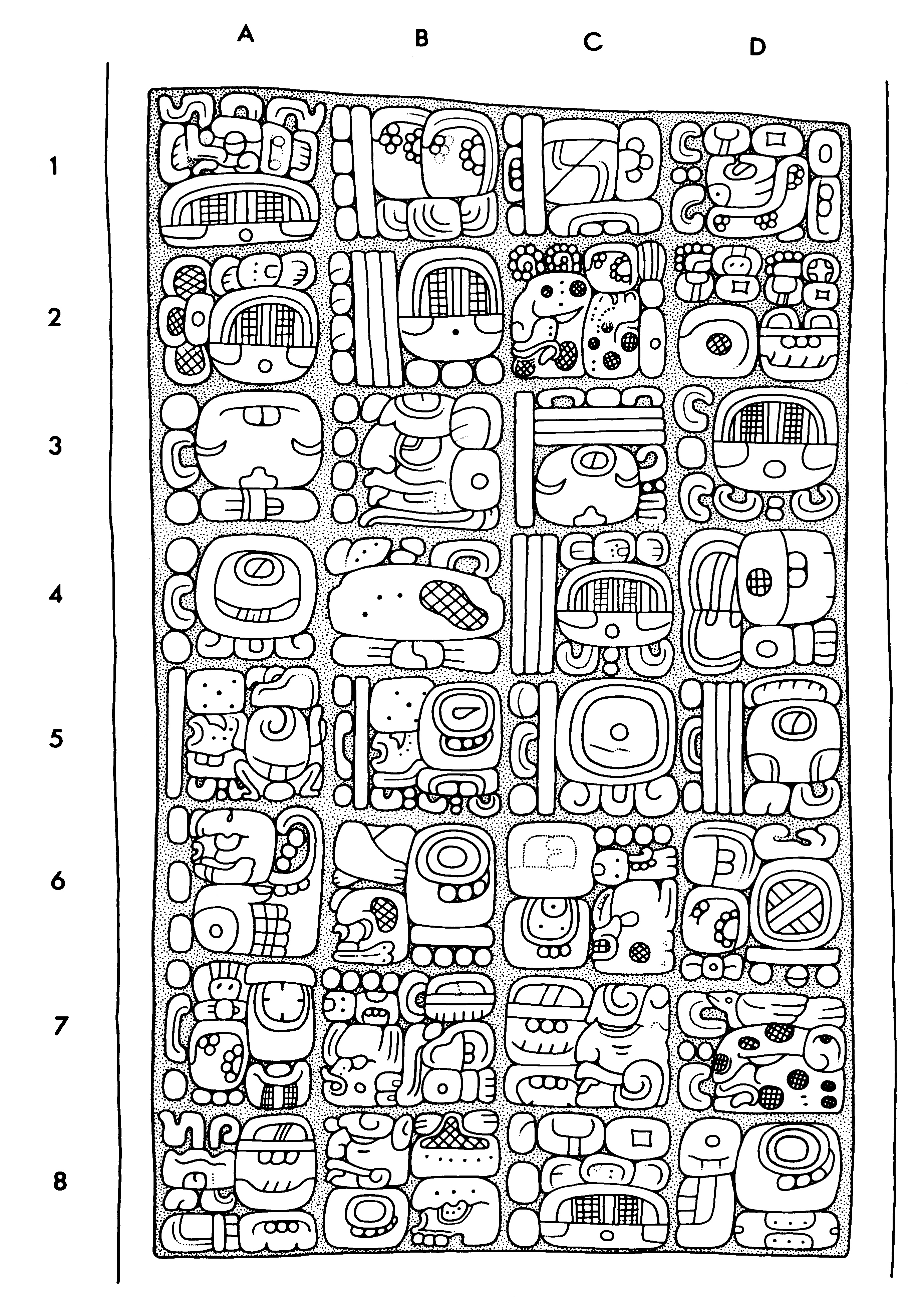 Drawing of Yaxchilan Lintel 21