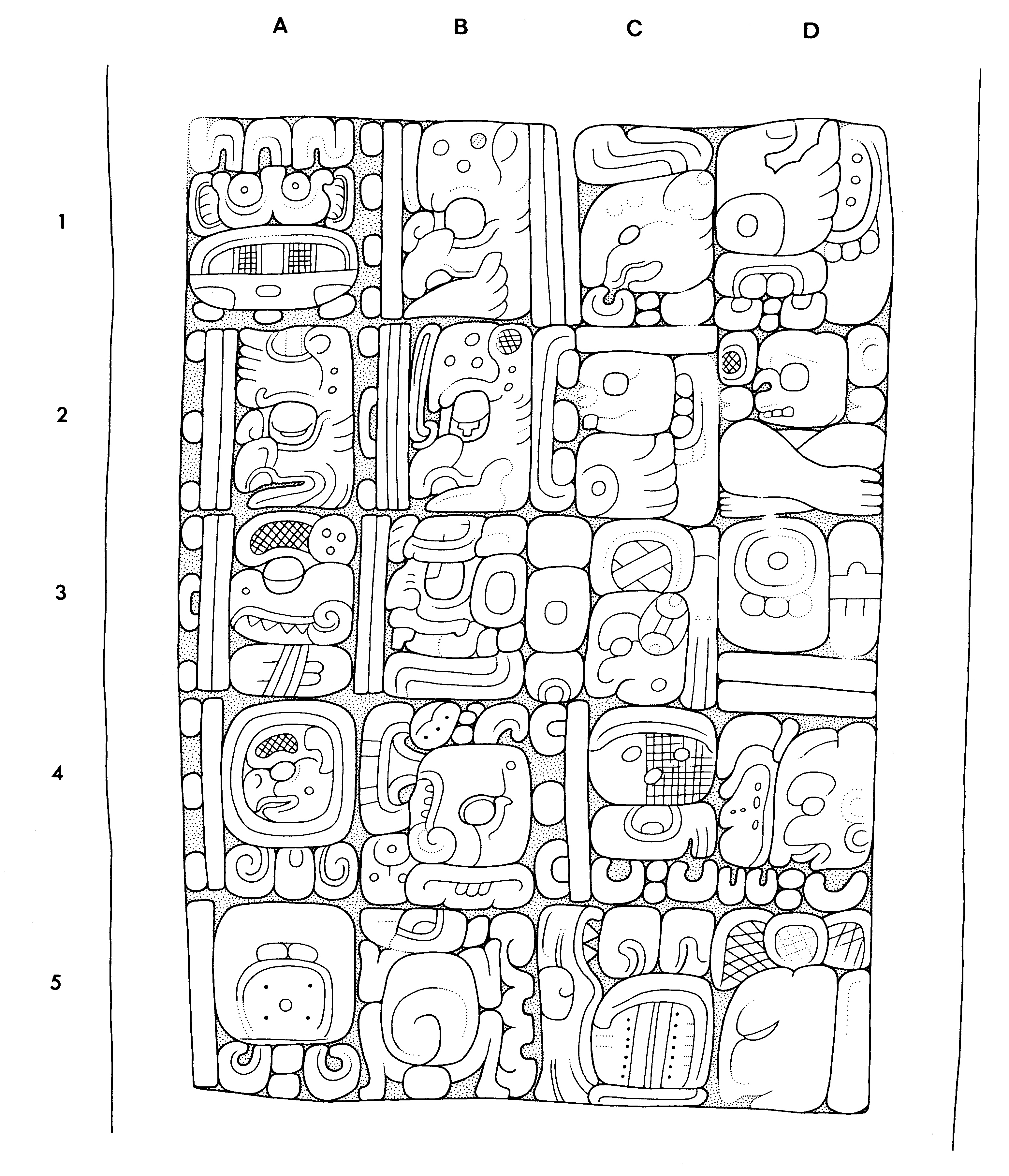 Drawing of Yaxchilan Lintel 29