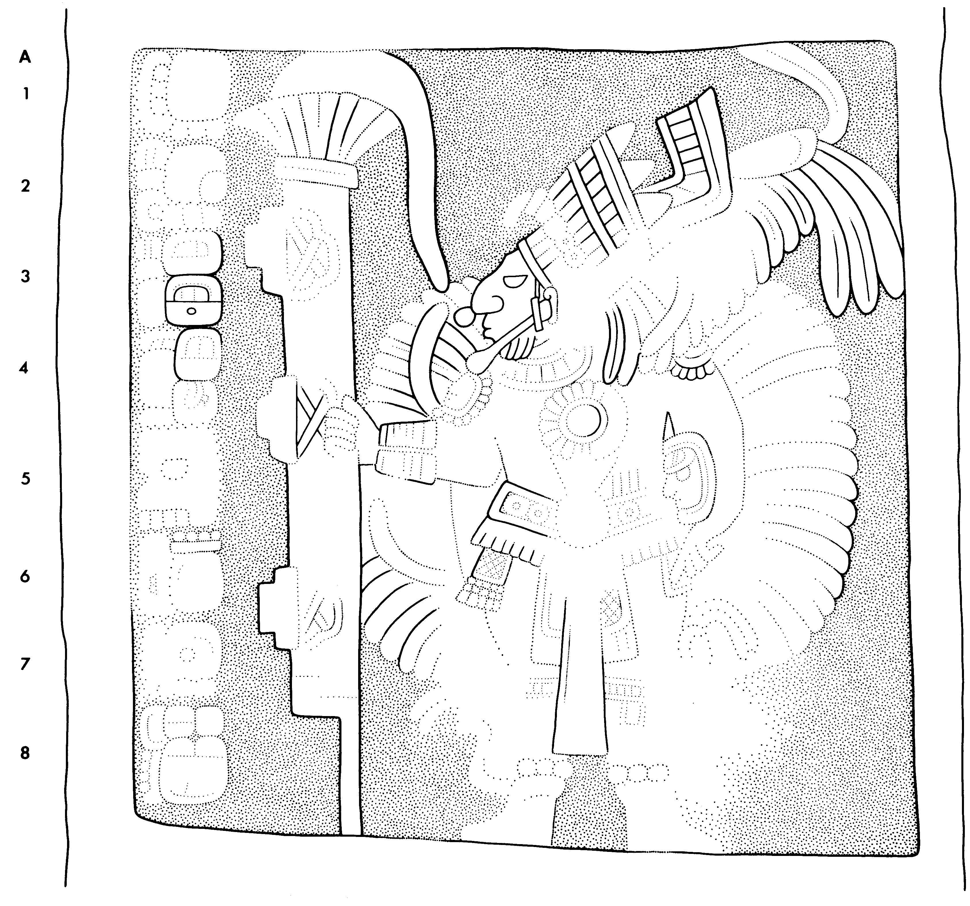 Drawing of Yaxchilan, Lintel 50, underside, 2004.15.5.6.30