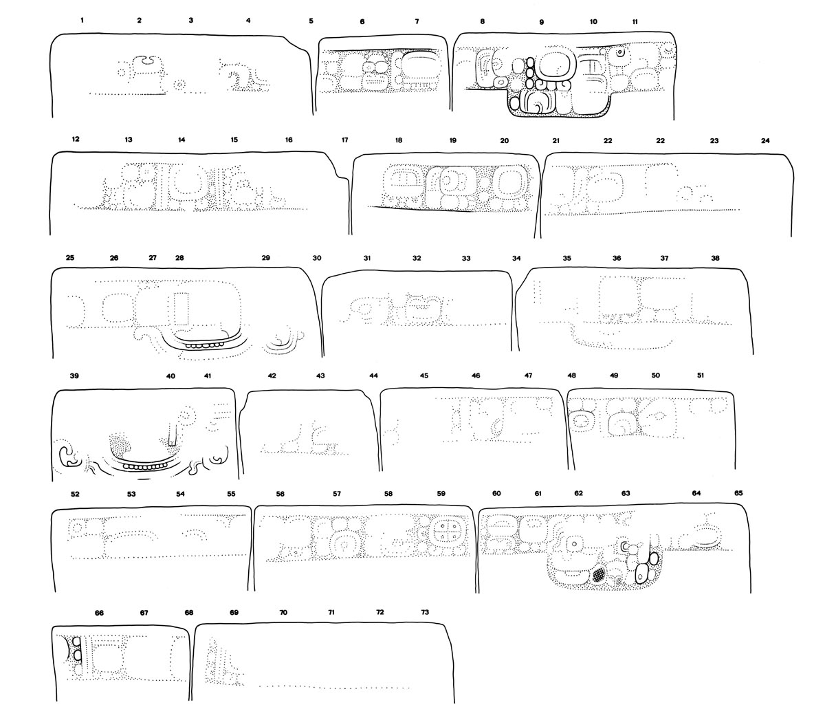 Drawing of Yaxchilan Stairway 1, Step 2