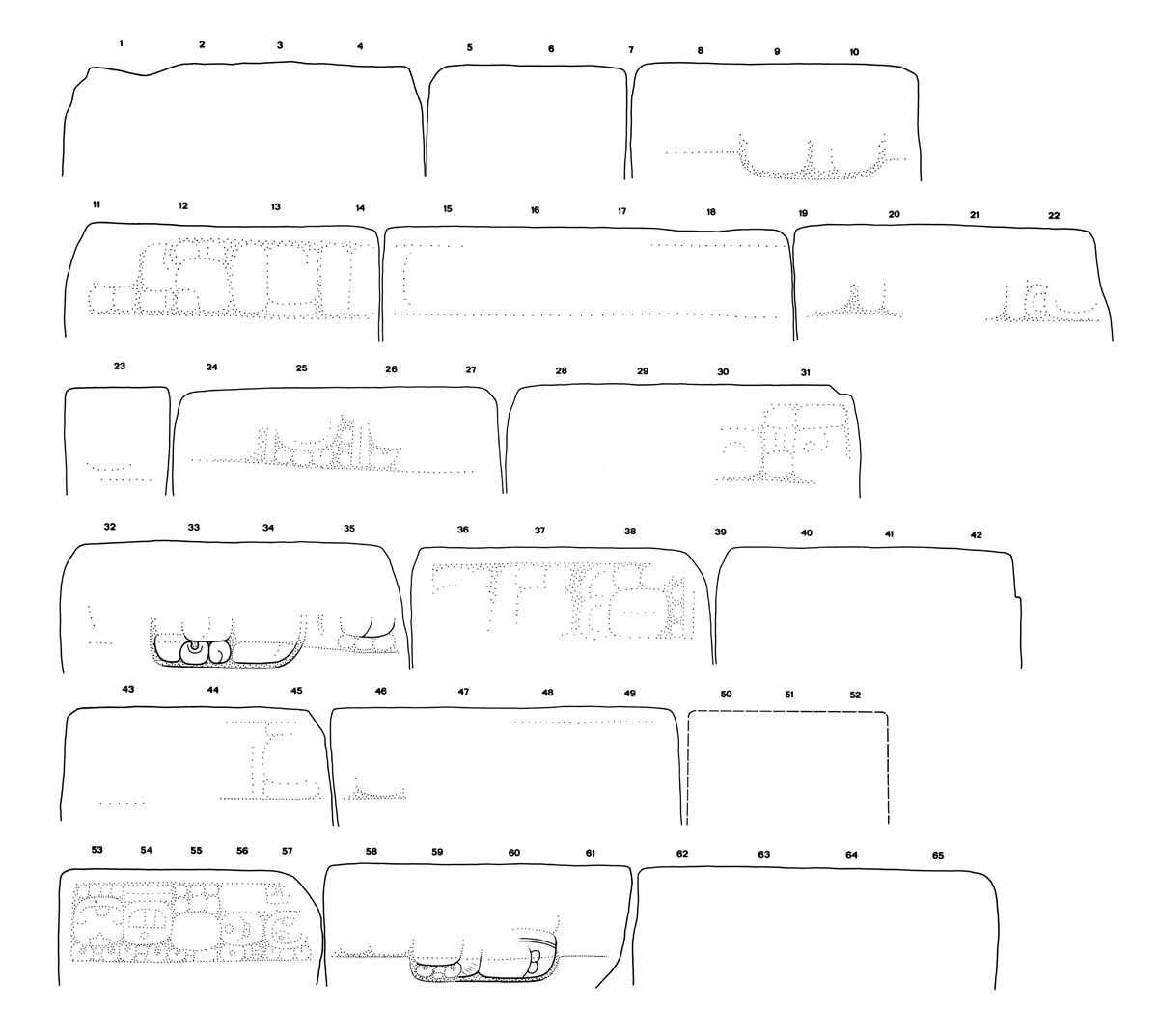 Drawing of Yaxchilan Stairway 1, Step 4
