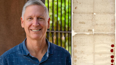 smiling deloria; revolutionary era treaty with red wax seals.