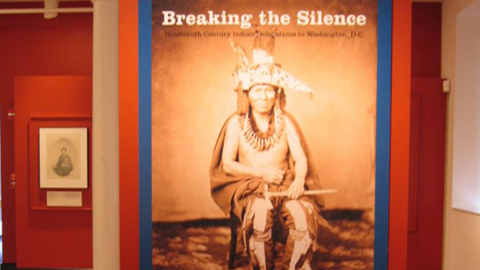 entrance to past breaking the silence gallery exhibit.