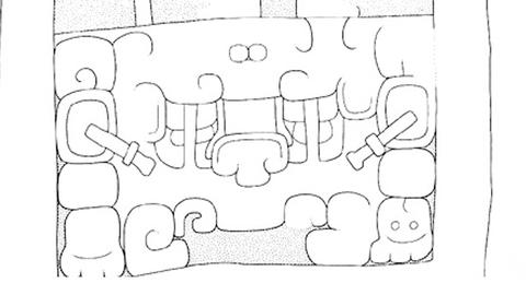 line drawing of supernatural mask