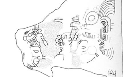 line drawing with two personages
