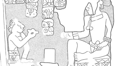 Drawing of monument Misc. 76 at Uxmal.