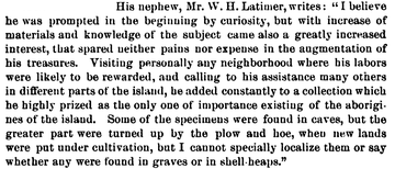 Typed quote about Latimer's motivations