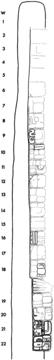 Drawing of Coba, Stela 1, right