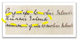 Image of cursive handwriting from an original museum record. 