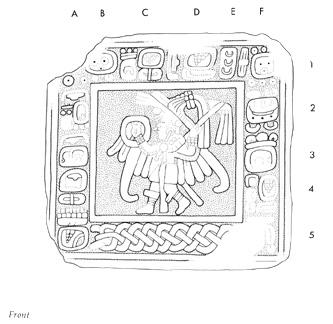 Drawing of Itzimte, Stela 12, front, 2004.15.6.8.11
