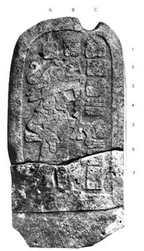 Photo of Itzimte, Stela 6, front, 2004.15.5.8.5