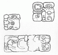 Glyph of founder K'inich Yax K'uk'Mo.
