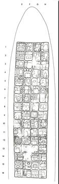 Drawing of Naranjo, Stela 13, back, 2004.15.6.2.23