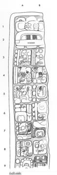 Drawing of Piedras Negras, Stela 10, left, 2004.15.6.19.33