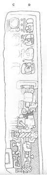 Drawing of Piedras Negras, Stela 10, right, 2004.15.6.19.34