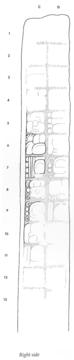 Drawing of Piedras Negras, Stela 6, right, 2004.15.6.19.19