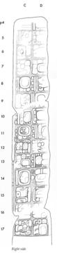 Drawing of Piedras Negras, Stela 9, right, 2004.15.6.19.31