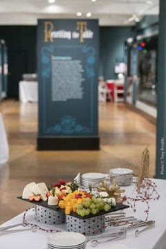 food in gallery for event.