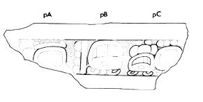 Drawing of Tonina, Monument 6, side, 2004.15.6.14.9