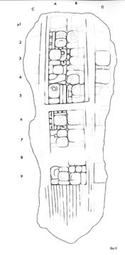 Drawing of Tonina, Monument 9, back, 2004.15.6.14.17