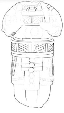 Drawing of Tonina, Monument 14, front, 2004.15.6.14.28