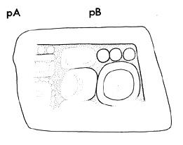Drawing of Tonina, Monument 17, side 1, 2004.15.6.14.35