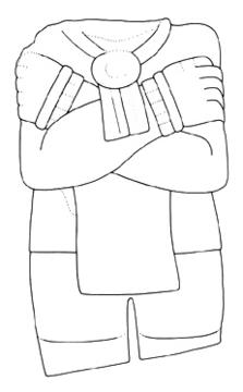 Drawing of Tonina, Monument 25, front, 2004.15.6.14.50