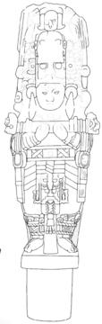 Drawing of Tonina, Monument 26, front, 2004.15.6.14.52