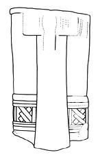 Drawing of Tonina, Monument 30, front, 2004.15.6.15.8