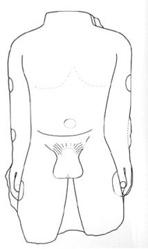 Drawing of Tonina, Monument 33, front, 2004.15.6.15.15
