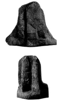 Photo of Tonina, Monument 35, front (2004.15.5.15.25) and right (2004.15.5.15.26)