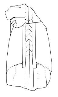 Drawing of Tonina, Monument 38, back, 2004.15.6.15.27