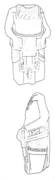 Drawing of Tonina Monument 40
