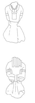 Drawing of Tonina, Monument 41, front (2004.15.6.15.35) and back (2004.15.6.15.36)