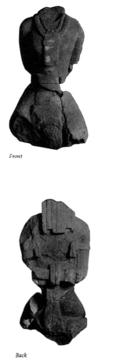 Photo of Tonina, Monument 41, front (2004.15.5.15.45) and back (2004.15.5.15.46)