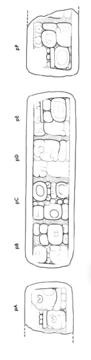 Drawing of Tonina, Monument 43, sides, 2004.15.6.15.39-40