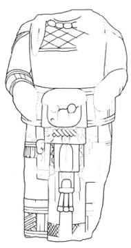 Drawing of Tonina, Monument 45, front, 2004.15.6.15.42