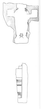 Drawing of Tonina, Monument 50, front (2004.15.6.15.51) and right (2004.15.6.15.52)