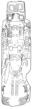 Drawing of Tonina, Monument 101, front, 2004.15.6.15.92