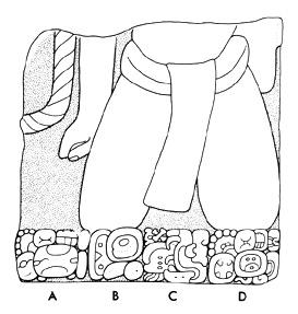 Drawing of Tonina, Monument 107, front, 2004.15.6.16.2