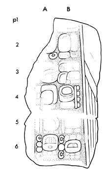 Drawing of Tonina, Monument 117, back, 2004.15.6.16.13